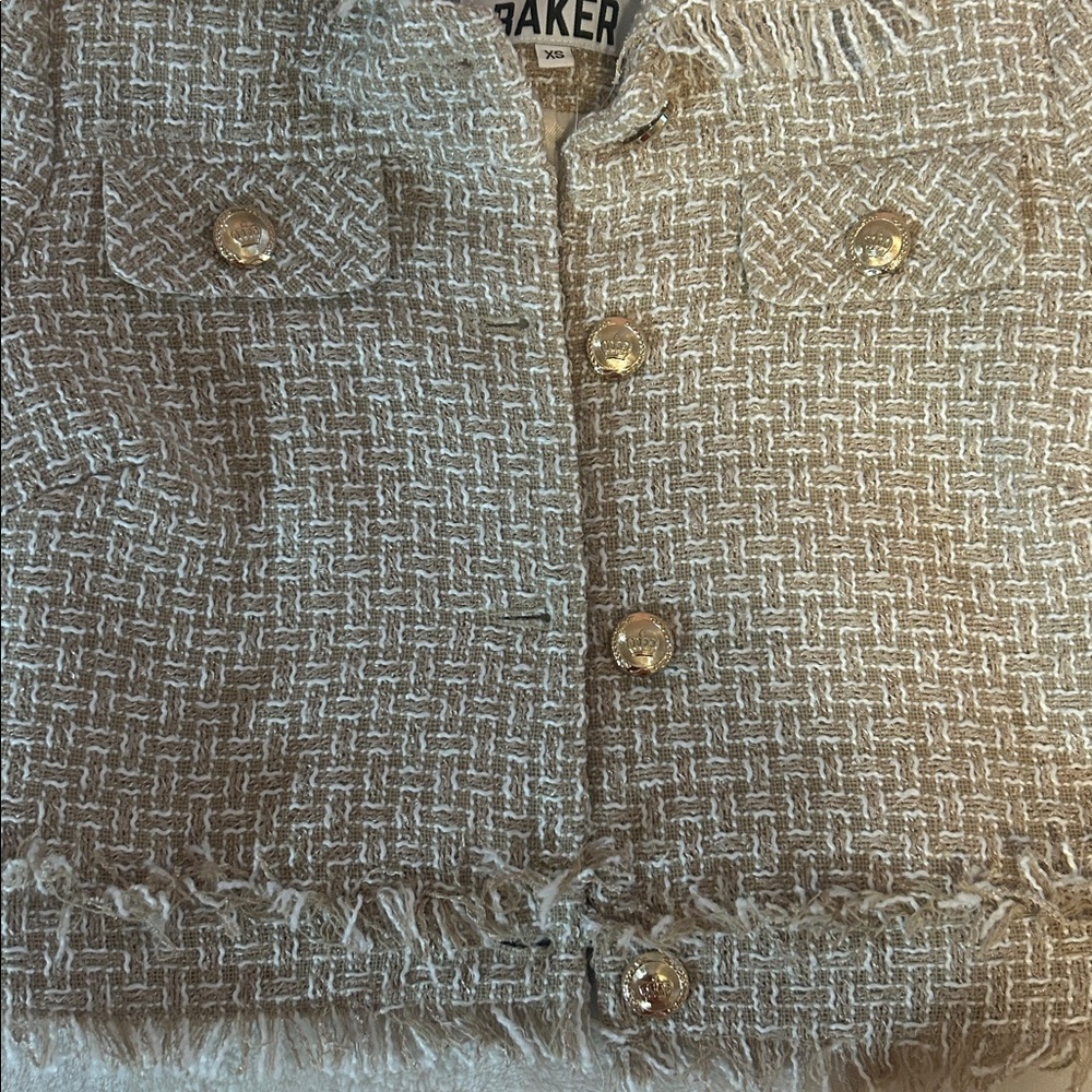 WALTER BAKER Declan Baja Tweed Boxy-Fit Jacket cream color - Picture 11 of 15